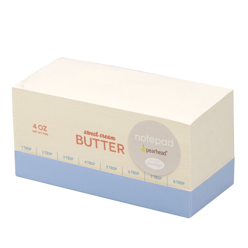 Butter Stick Notepad - Retro Yellow 650 Sheets Compact Office & Kitchen Note Pad