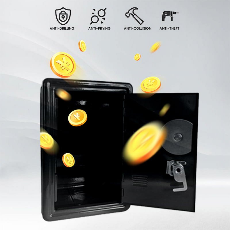 Mini Safe Box with Secure Lock and 2 Keys, Perfect for Jewelry Cash & ID Cards