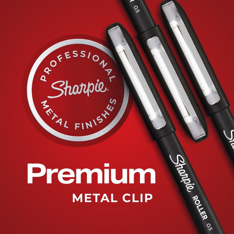 Premium Rollerball Pens 0.5mm Fine Tip 4-Pack for Precise Writing