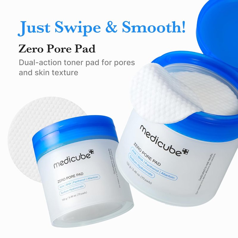 Pore Cleansing Pads for Skin Care - 70 Alpha and Beta Hydroxy Acid Toner Pads