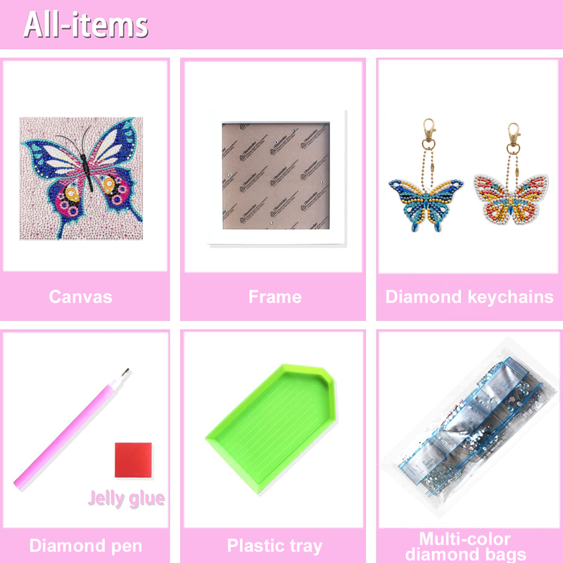 Diamond Butterfly Painting Kit for Kids - Art & Crafts Set for Ages 3+