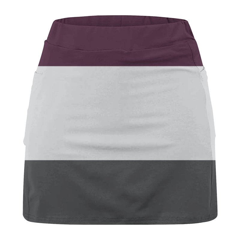 Plus Size Women's Tummy Control High Waisted Skort with Shorts for Tennis Golf Activewear