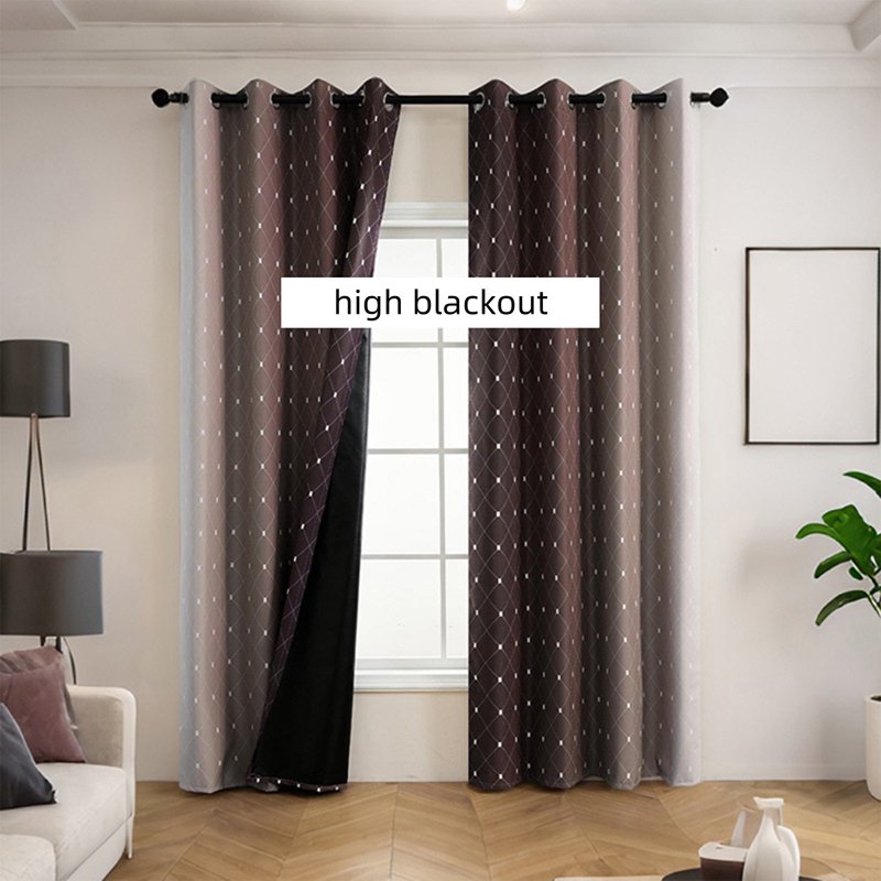 Blackout Curtain Set 2 Pieces Thermal Insulated Noise Reducing Drapes for Bedroom & Living Room
