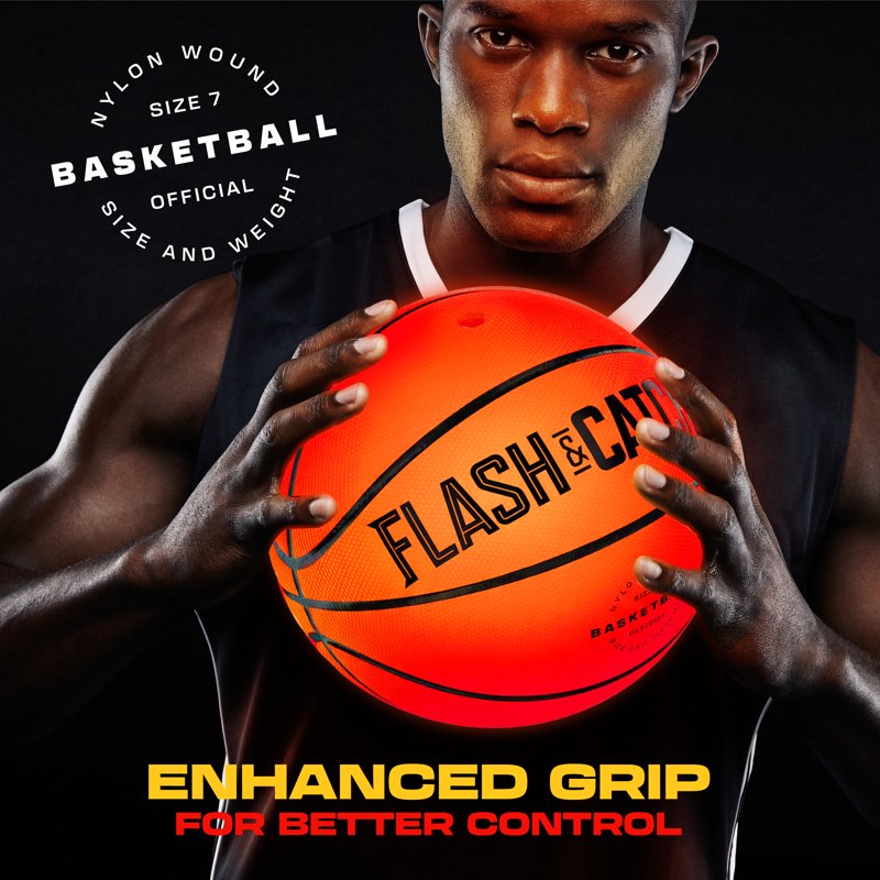 Glow-in-The-Dark LED Basketball - Night Game Sports Gear for Kids & Teens