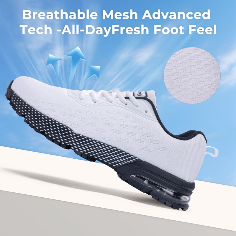 Men's Lightweight Breathable Running Shoes with Shock Absorption and Non-Slip Outsole