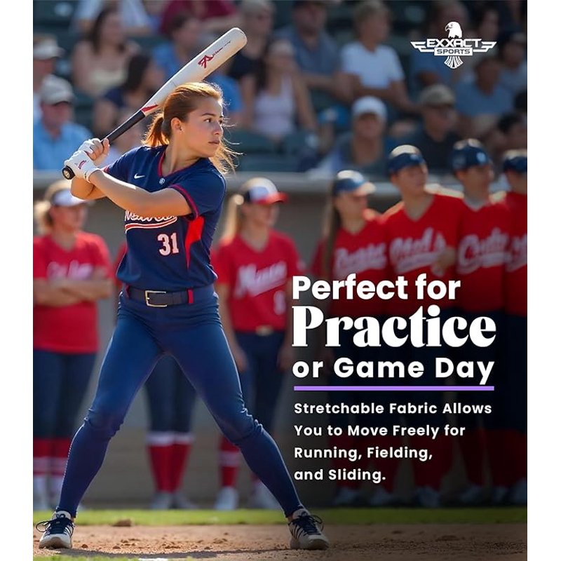 Women's Softball Pants with Zipper Fly & Mesh Panels - Performance Athletic Bottoms