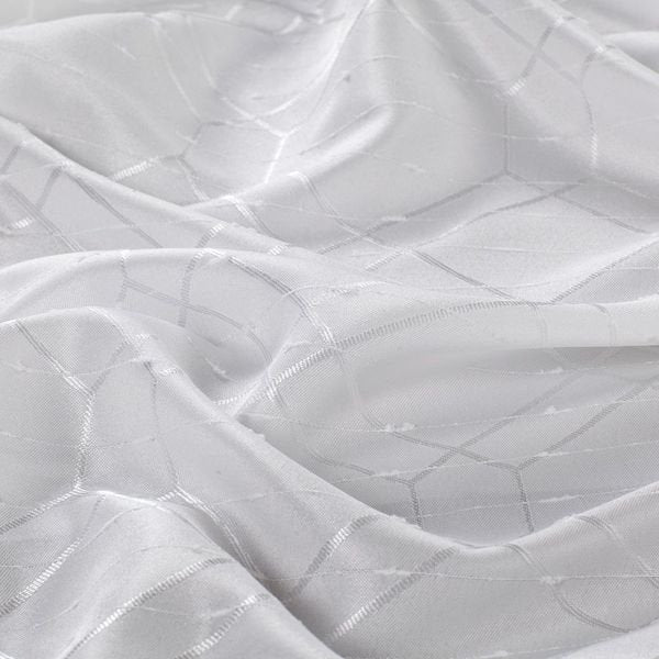 Solid Textured Window Panel 54x84 inches White Modern Drapery
