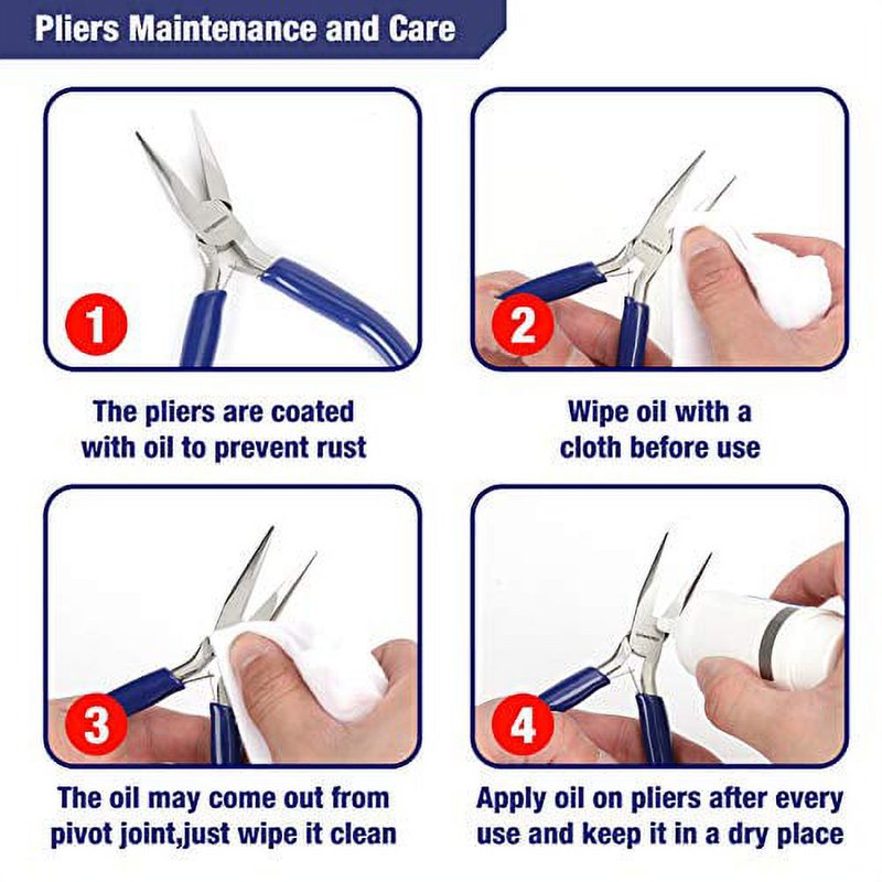Jewelry Pliers Set - 7-Piece Jewelry Making Tools with Carrying Pouch
