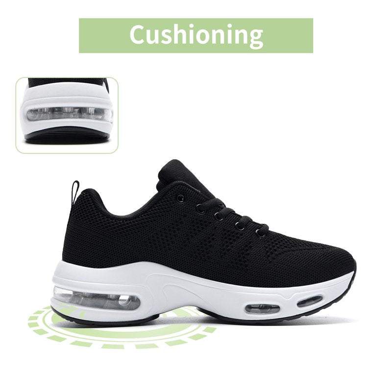 Women's Running Shoes Sneakers Air Cushion Non Slip Breathable Fitness Walking Shoes