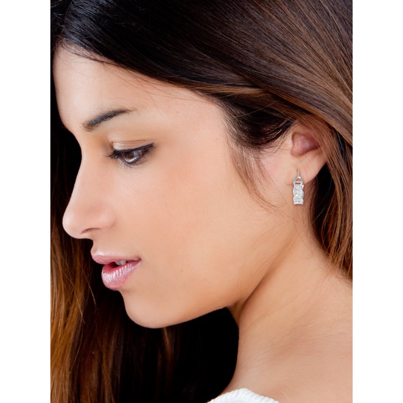 Sterling Silver Mariner Chain Hoop Earrings for Women - Modern Jewelry
