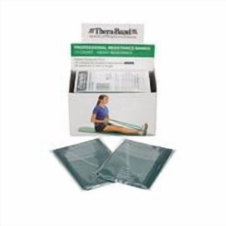 Resistance Bands Level 4 Heavy Green 5ft Workout & Rehab Bands - 15 Pack