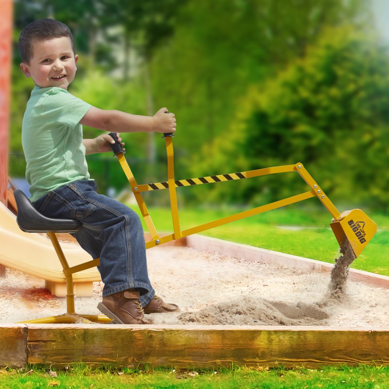Kids Outdoor Sandbox Digger Toy - Steel Construction for Sand, Dirt & Snow