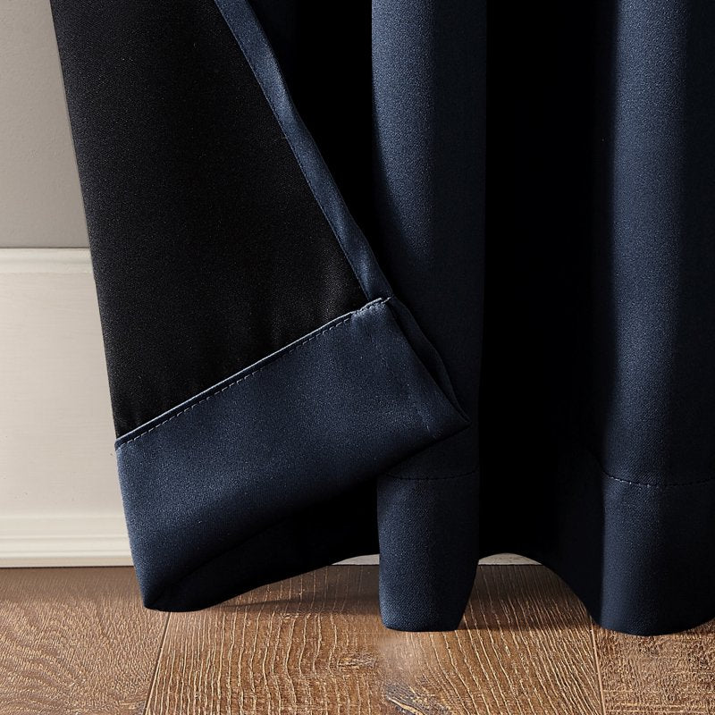 Blackout Curtain Panel with Rod Pocket Thermal Insulation for Privacy & Light Control