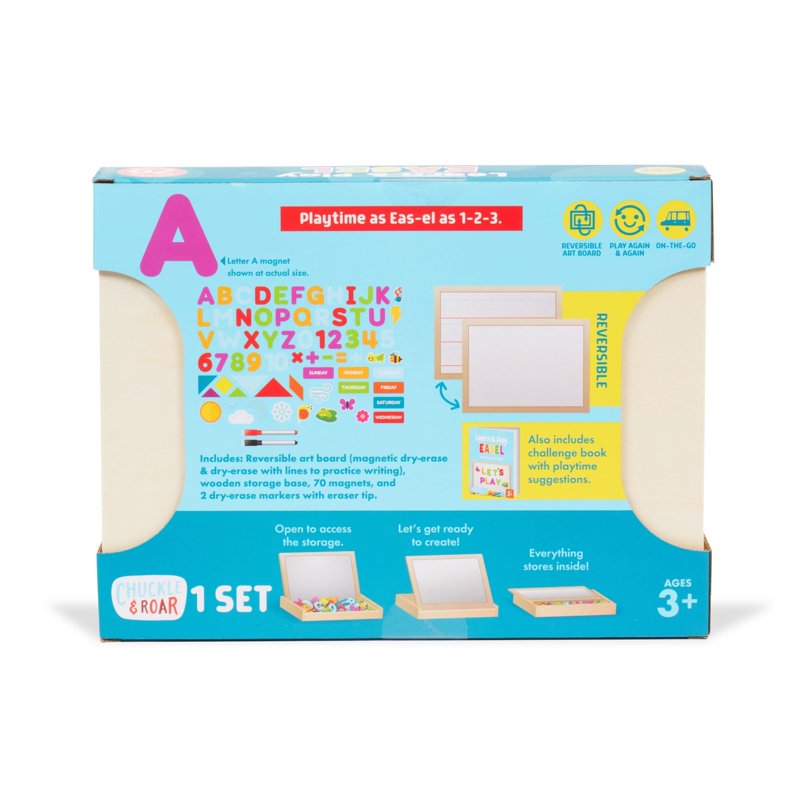 Children's Reversible Art & Learning Easel with Magnets - Ages 3+