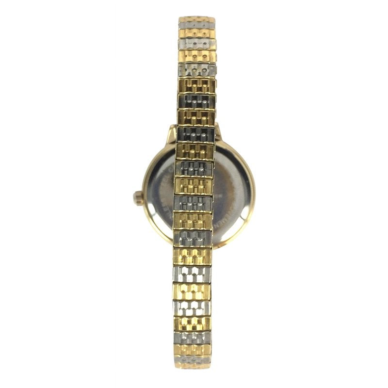Ladies 2-Tone Stainless Steel Analog Wristwatch with Expansion Band