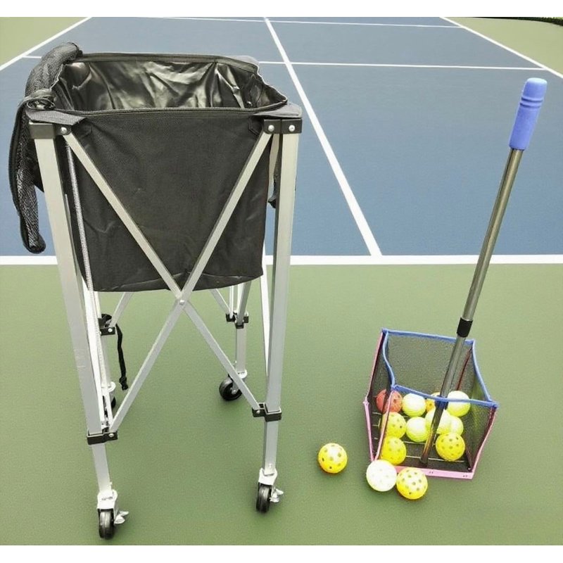 Multi-Sport Ball Cart with Wheels & Detachable Ball Bag - 180 Capacity
