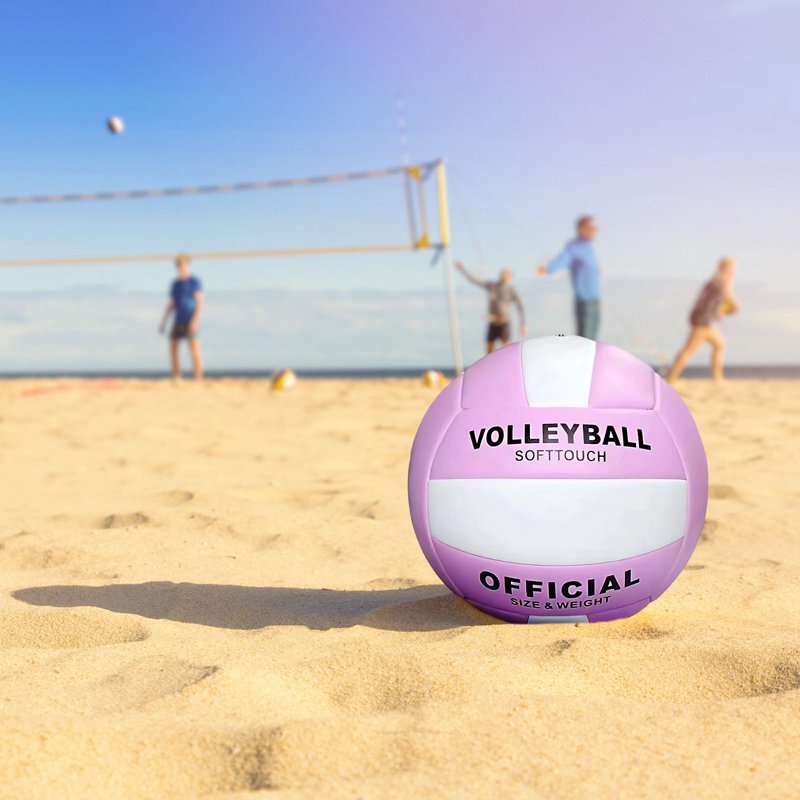 Official Size Soft Volleyball for Indoor, Outdoor, Beach & Training - Durable Sports Ball