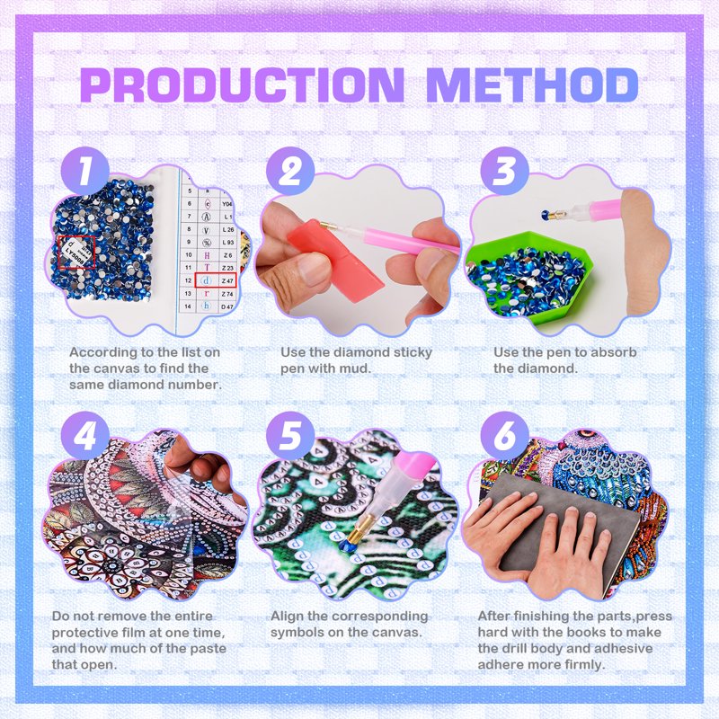 Kids & Adults DIY 5D Diamond Painting Kits - Owl, Cat, Elk, and More Colors