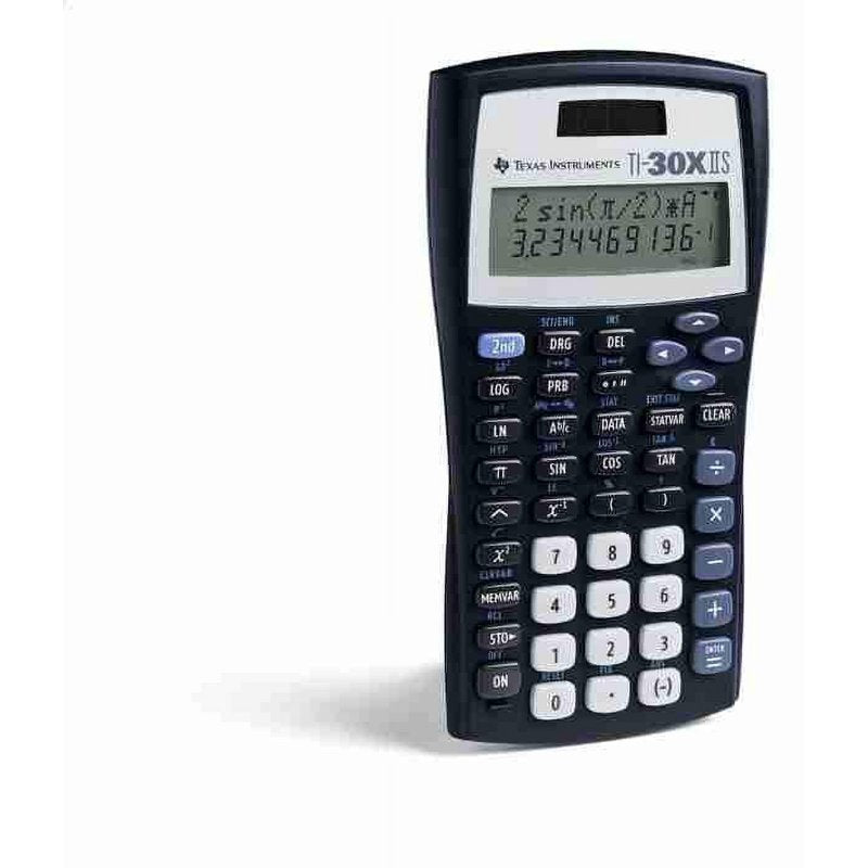 Scientific Calculator TI-30X IIS 2-Line Black with Blue Accents - Texas Instruments