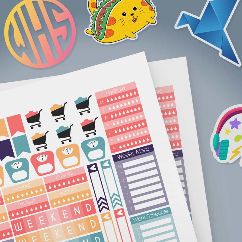 White Matte Sticker Paper for Inkjet & Laser Printers - 8.5 x 11 Inches