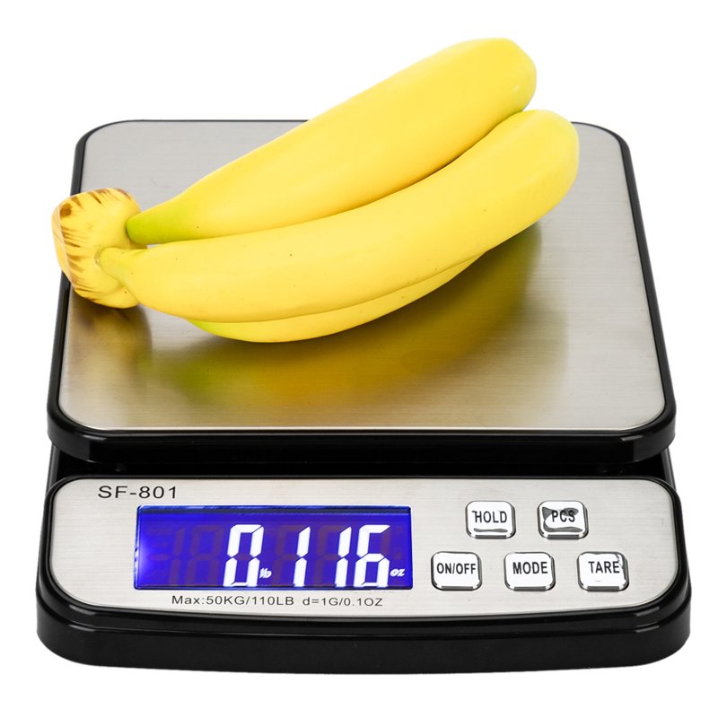 Digital Postal Scale 110 lbs Capacity Stainless Steel Platform for Shipping