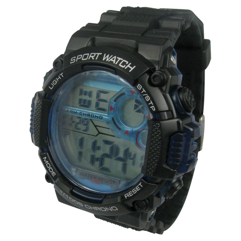 Digital Sport Wristwatch for Men with Water Resistance and Stopwatch