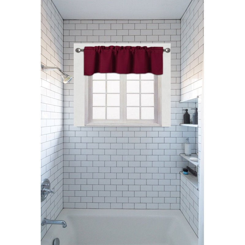 Thermal Blackout Valance Curtain 54x18 Inches - Unlined Window Treatment