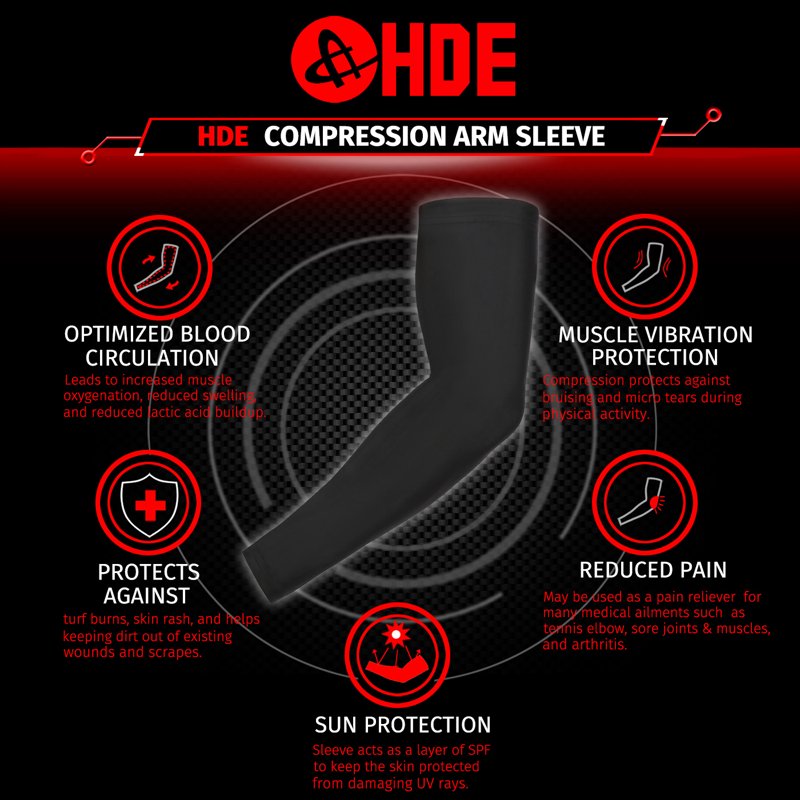 Kids Compression Arm Sleeves 2-Pack for Basketball & Sports - Youth Performance Sleeves