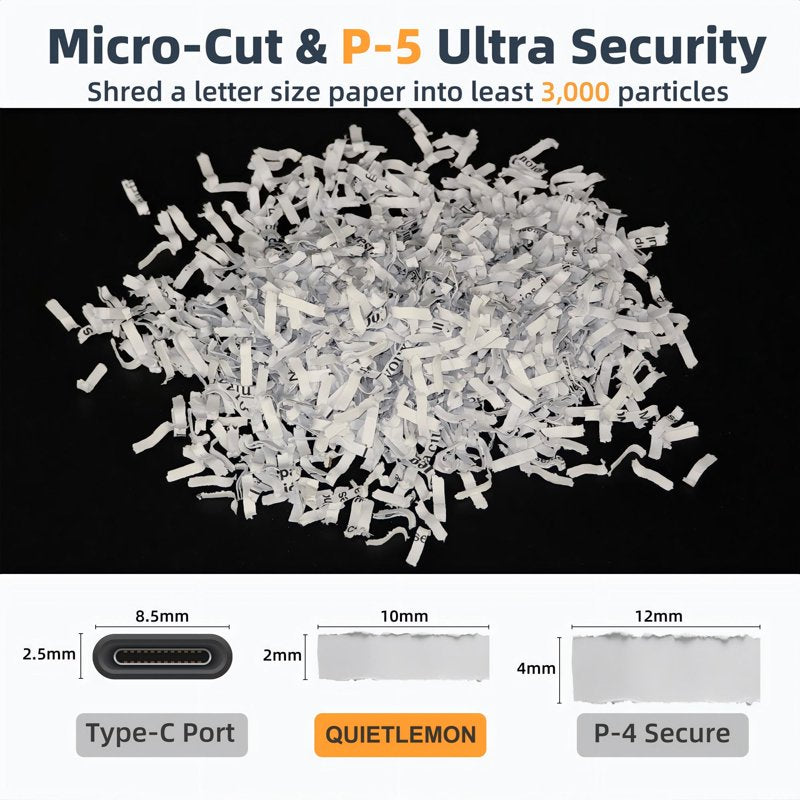 Heavy Duty Micro Cut Paper Shredder with Auto Feed 200 Sheets for Home Office