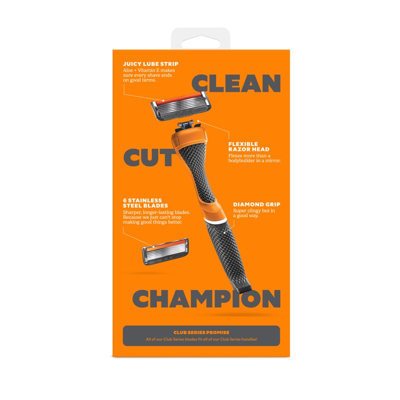 6-Blade Razor Starter Set with Reusable Handle - College & Sports Fan