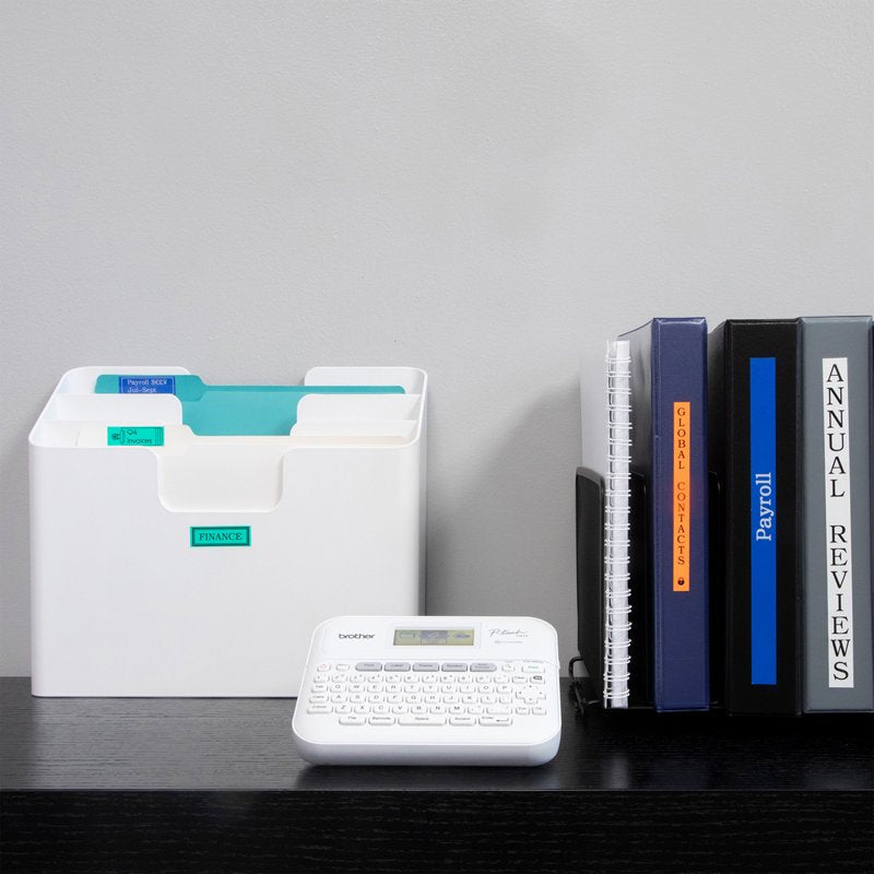 Connected Label Maker for Home Office - Brother PT-D410 with Tape & Software