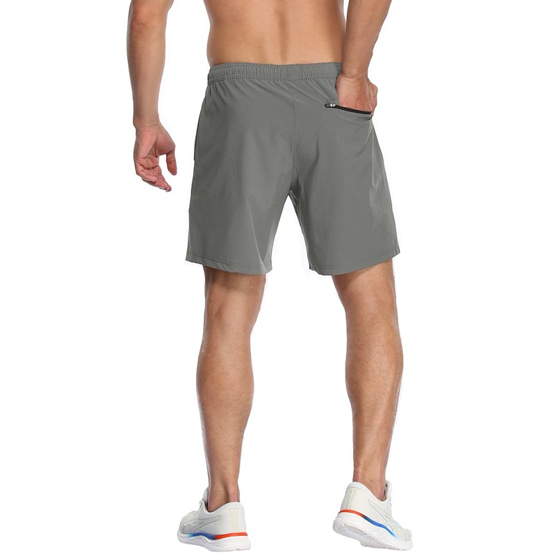 LRD Mens Performance Workout Shorts with Compression Liner 7 inch Inseam