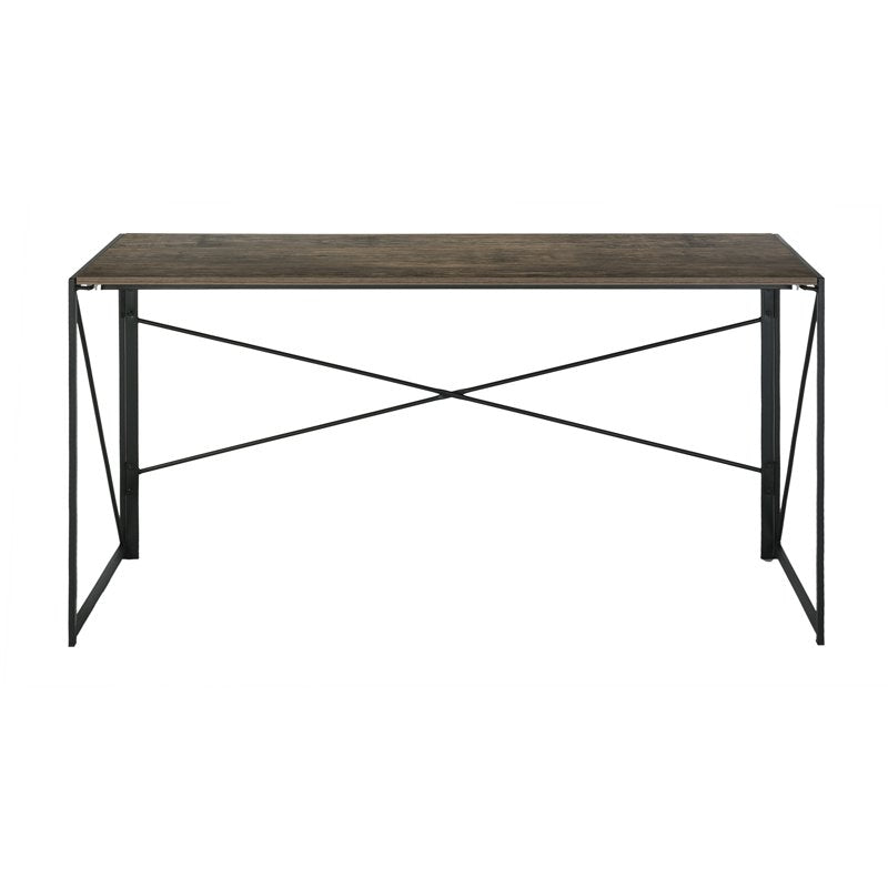 55-Inch Folding Craft and Work Table - Portable Rustic Wood Desk for Sewing, DIY, Home Office