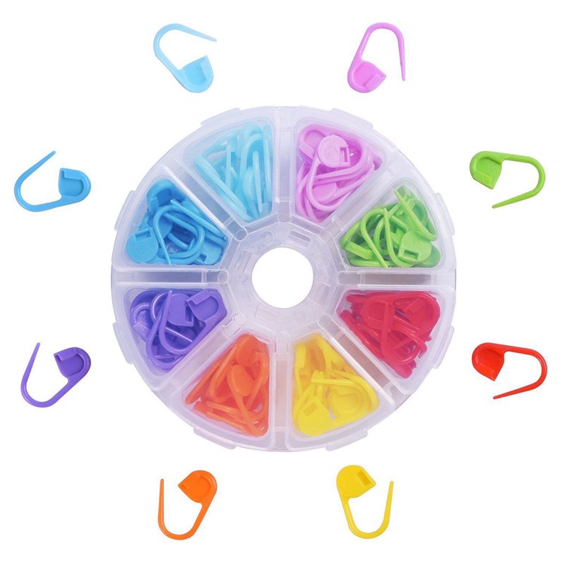 Set of 104 Knitting Stitch Markers Locking Crochet Stitch Counters for DIY Sweaters & Scarves