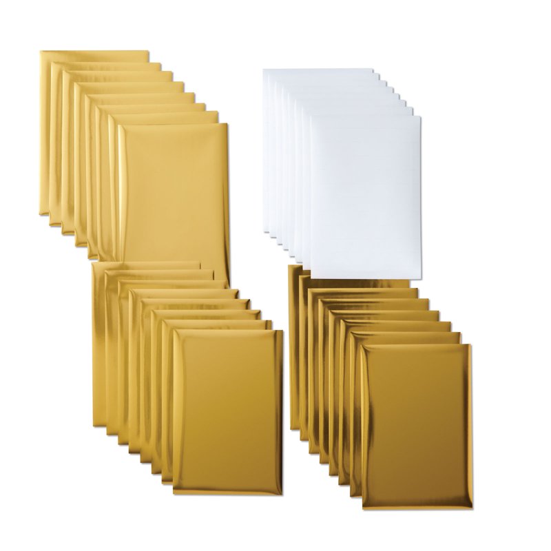 Foil Transfer Sheets - Gold & Rose Gold, 24 Sheets, 4 x 6 Inches