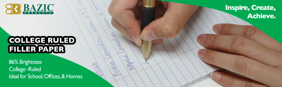 College Ruled Loose Leaf Filler Paper - 100 Sheets Bulk Pack