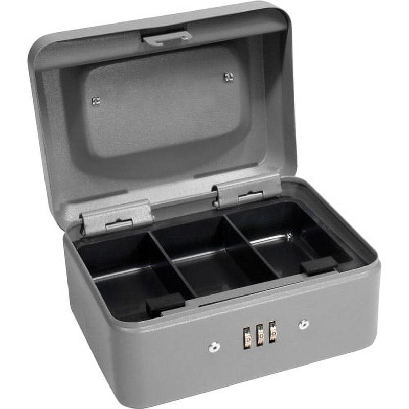 Small Cash Box with Combination Lock for Personal Security - Steel Safe