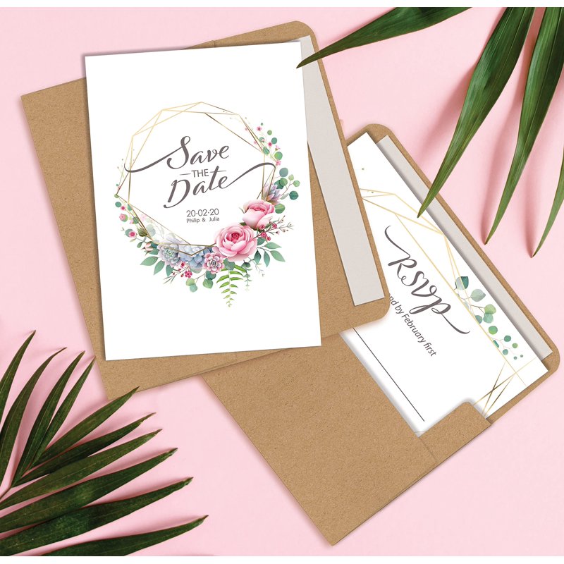 A1 Kraft Invitation Envelopes 100-Pack, 3.625 x 5.12 Inches, Self-Stick Closure