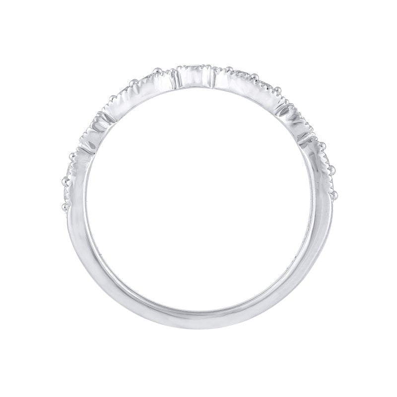 Lab Grown Diamond Wedding Band Sterling Silver 1/4 Carat Women Jewelry