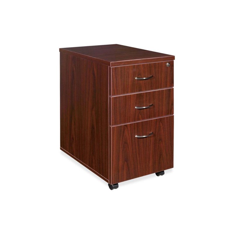 Lorell Essentials 3-Drawer Mobile Pedestal Office Storage Cabinet