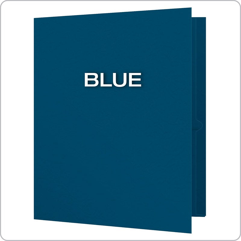 Twin Pocket Folder 25 Pack - Recycled Leatherette Office Document Organizer