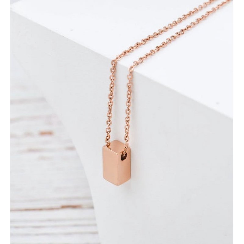 Matching Mom and Daughter Necklace Set - Silver Cube & Infinity Rings Gift