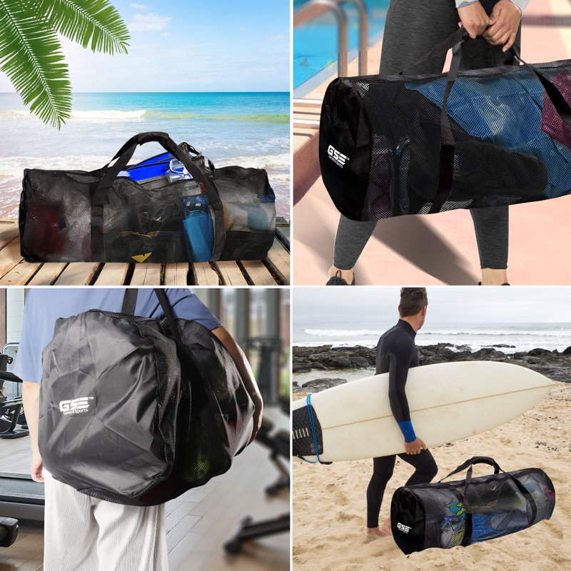 Large Mesh Duffle Bag for Water Sports & Outdoor Activities - Breathable & Durable