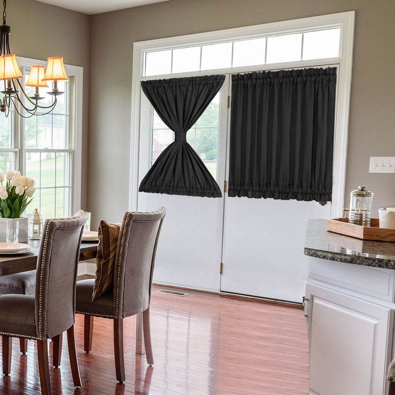 Blackout Window Curtain Panel - Solid Polyester Room Darkening Drapes