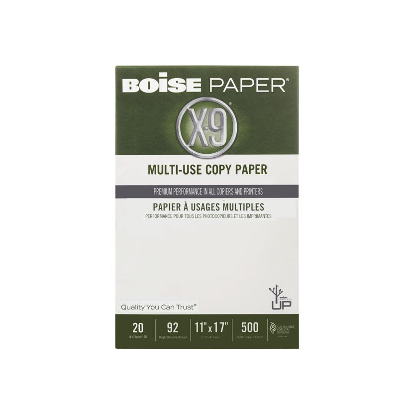 Boise X-9 Copy Paper 11x17 White 92 Brightness 2500 Sheets - Office Printing