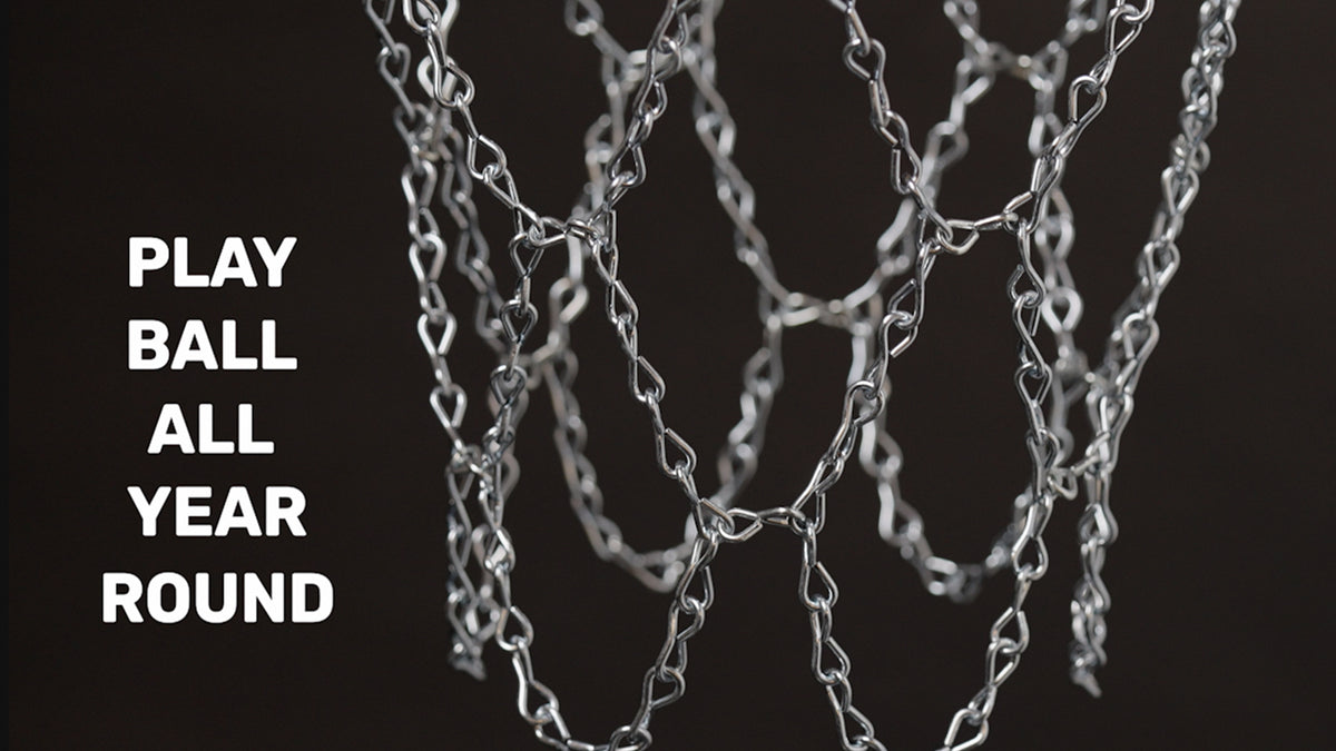 Heavy Duty Chain Basketball Net - Rustproof All-Weather Metal Replacement - 12-Loop Standard Size