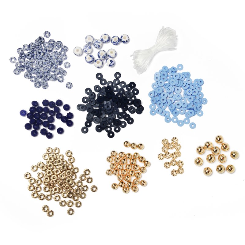 DIY Bead Bracelet Kit with 564 Beads for Custom Stack Bracelets - Unisex Adult Jewelry Making