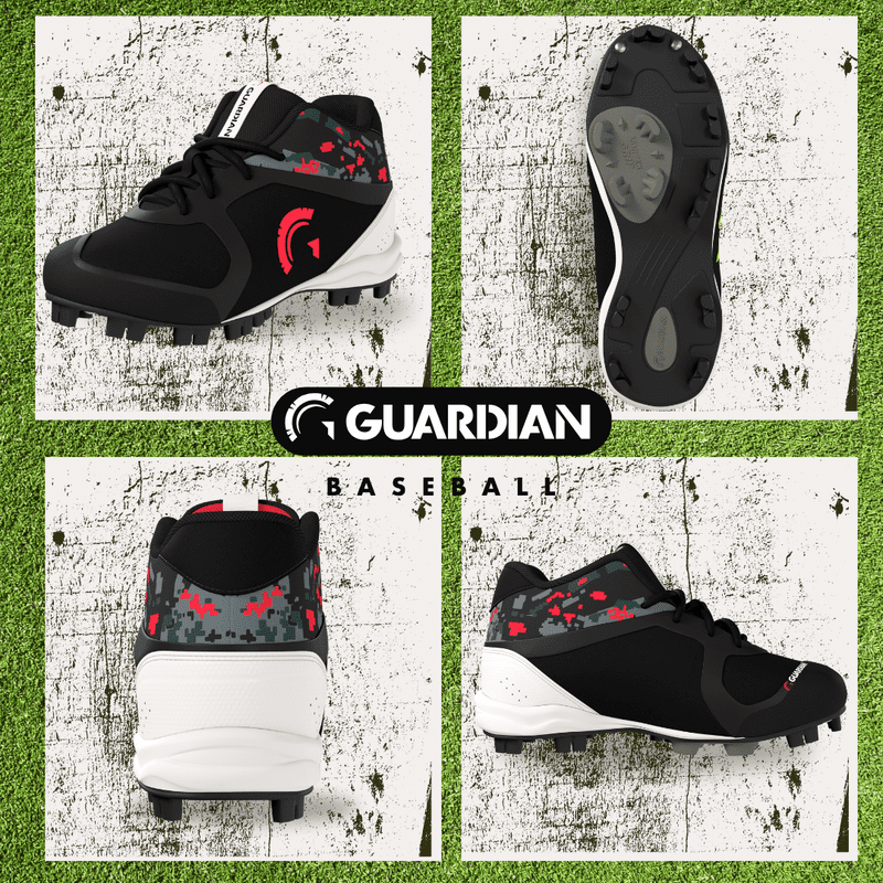 Unisex High Top Baseball Softball Turf Shoes with Extra Ankle Support