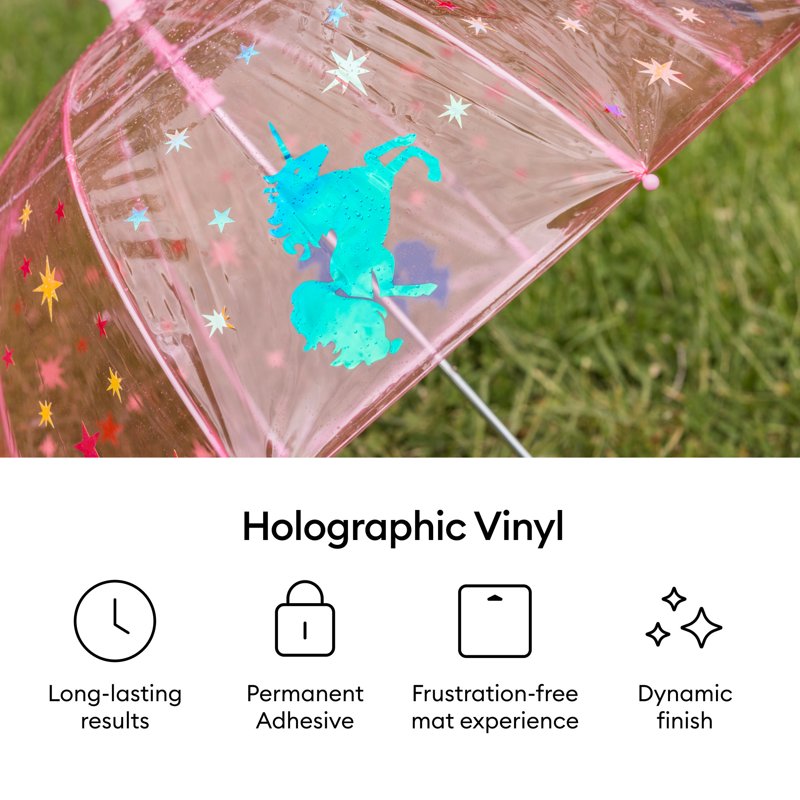 Holographic Vinyl Roll for Cricut - Opal, 12 x 4 ft, DIY Craft Material