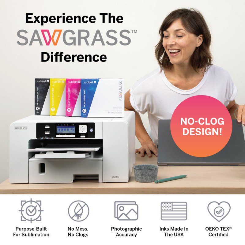 Sublimation Printer Bundle with UHD Ink & Transfer Paper - Wi-Fi Enabled